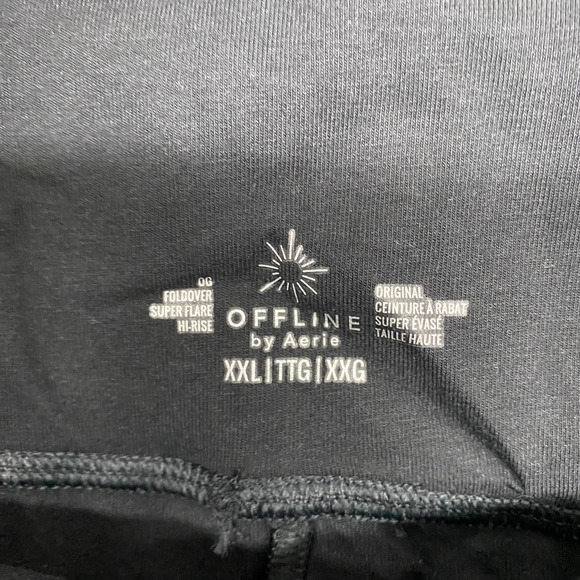 Aerie Leggings Womens XXL Black OG Super Flare Offline High Waisted Lounge 2XL - Picture 4 of 10